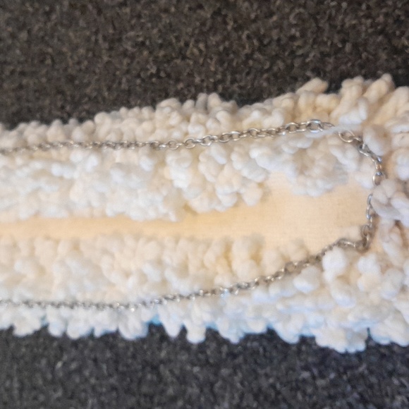 LONG Silver Tone Link Necklace - Picture 3 of 9